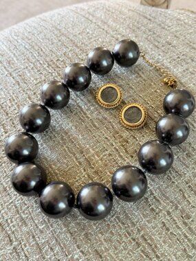 Kenneth Jay Lane Costume Jewelry- Neckace and Matching Earrings